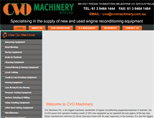 Tablet Screenshot of cvomachinery.com.au